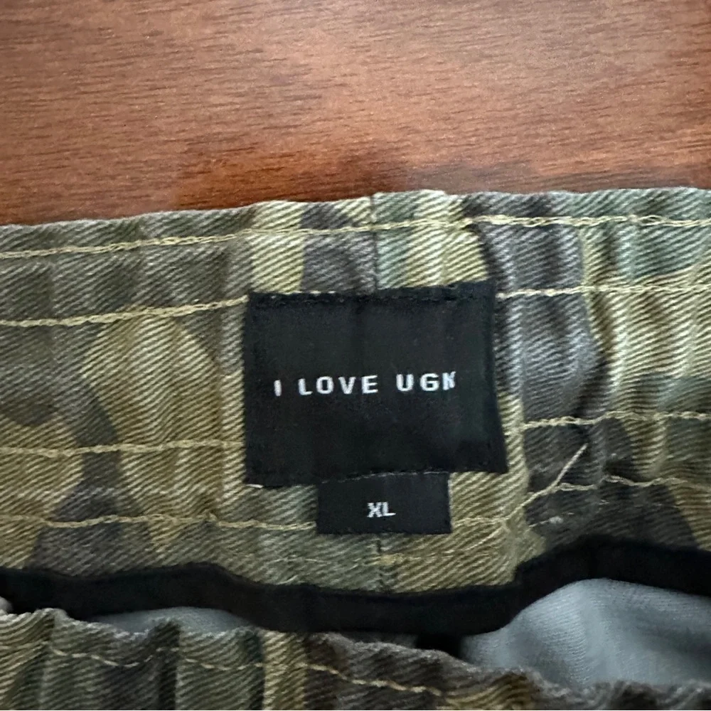 I Love Ugly Camo Pants Joggers Size XL